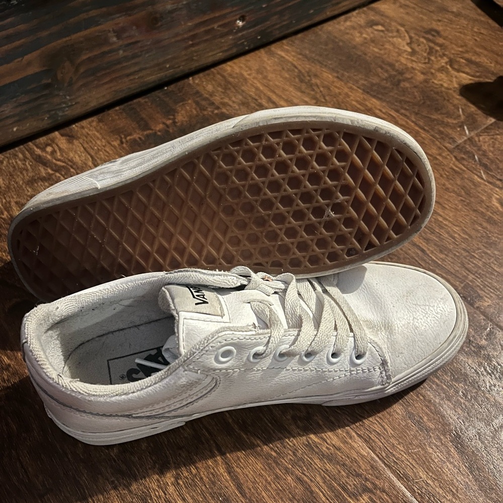 White leather vans